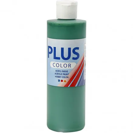 Plus Color hobbymaling, brilliantgrønn, 250 ml/ 1 fl.