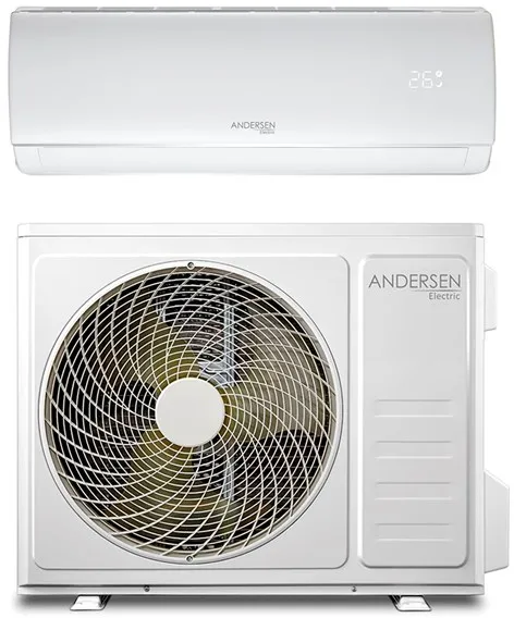 Andersen Electric AE 12000 luft/luft varmepumpe med WiFi, 3,8 kW, 5-72 m², hvit